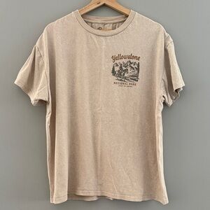 Bowery Supply Co. 100% Cotton Yellowstone T-shirt Beige - Large